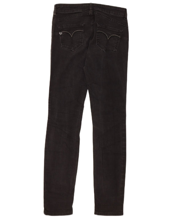 Twin-Set Womens Skinny Jeans W27 L30 Black Floral Cotton