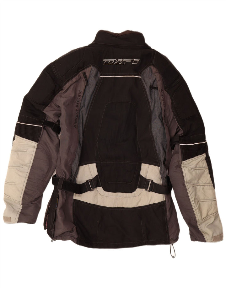 Difi Mens Graphic Racer Jacket UK 44 2XL Black Colourblock Polyamide