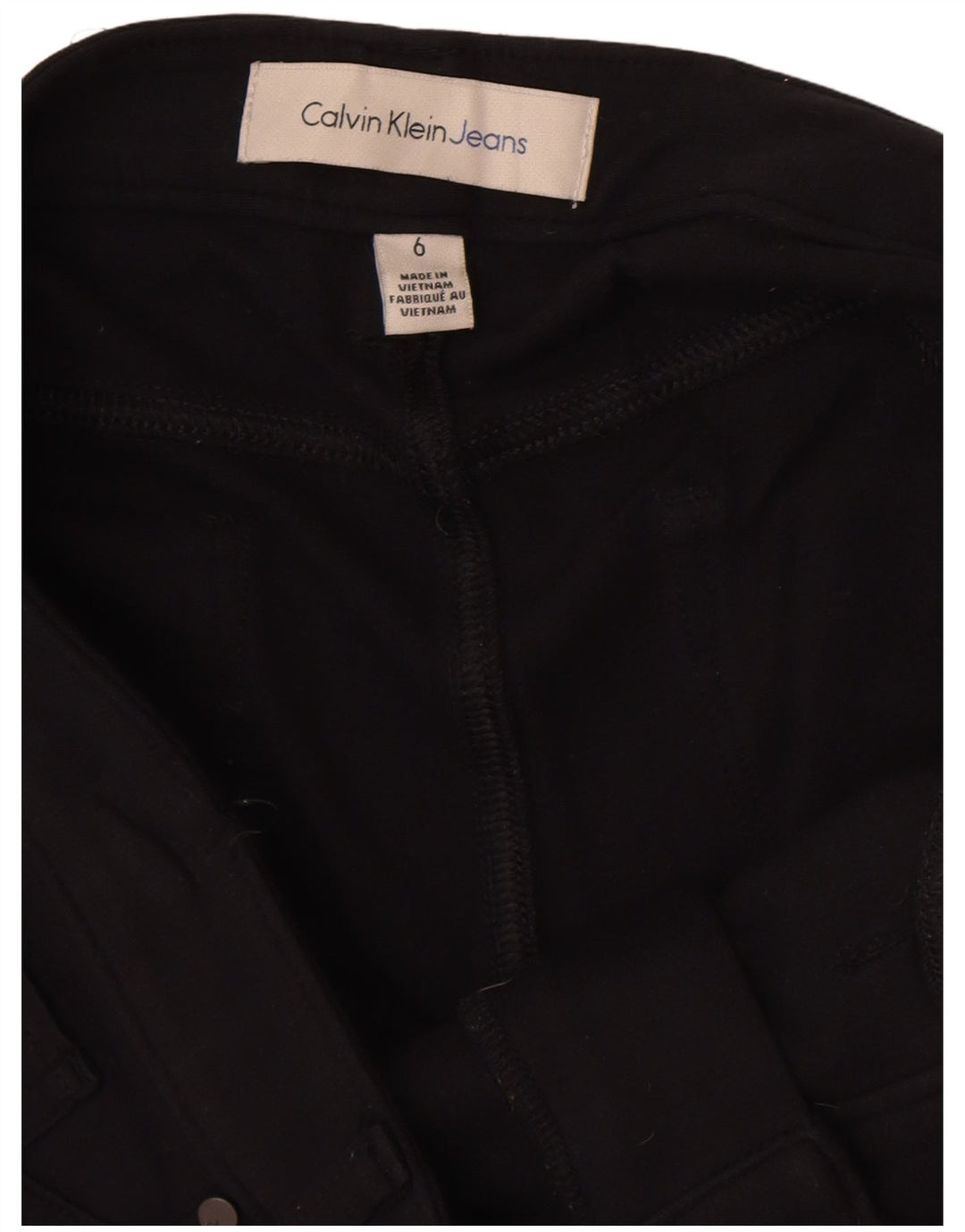 Calvin Klein Womens Slim Casual Trousers US 6 Small W28 L31 Black