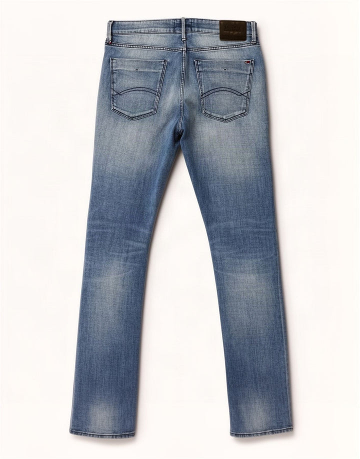 Tommy Hilfiger Mens Slim Jeans W34 L34 Blue Cotton