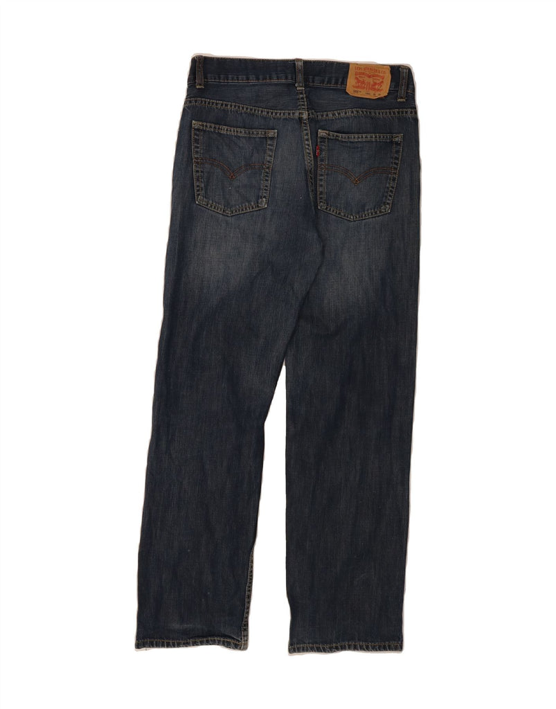 LEVI'S Boys 505 Regular Straight Jeans 15-16 Years W32 L29 Navy Blue Vintage Levi's and Second-Hand Levi's from Messina Hembry 