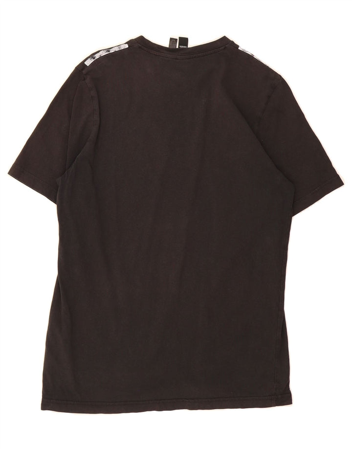 ADIDAS Womens T-Shirt Top UK 14 Medium Black Cotton Vintage Adidas and Second-Hand Adidas from Messina Hembry 