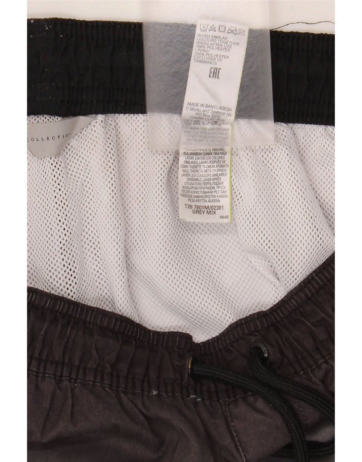 Marks & Spencer Mens Swimming Shorts Medium  Grey Colourblock Polyester
