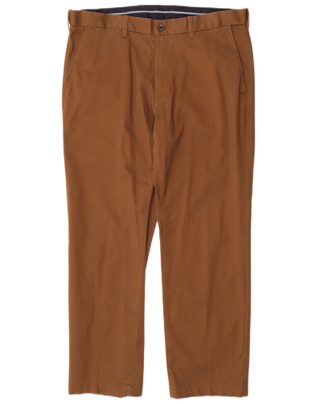 Marks & Spencer Mens Regular Fit Straight Chino Trousers W38 L29 Brown