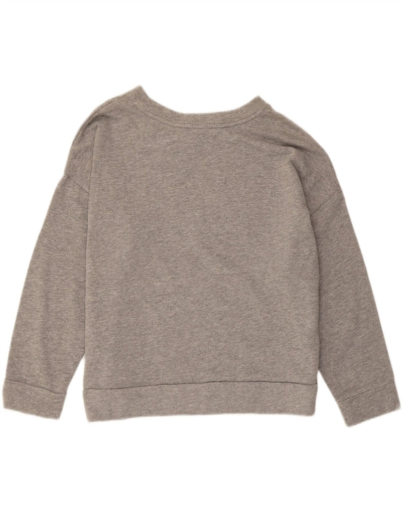 MARKS & SPENCER Womens Graphic Sweatshirt Jumper UK 18 XL  Grey Floral Vintage Marks & Spencer and Second-Hand Marks & Spencer from Messina Hembry 