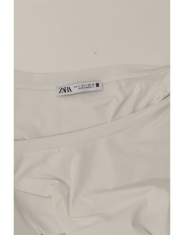 ZARA Womens Oversized Blouse Top UK 10 Small White Vintage Zara and Second-Hand Zara from Messina Hembry 