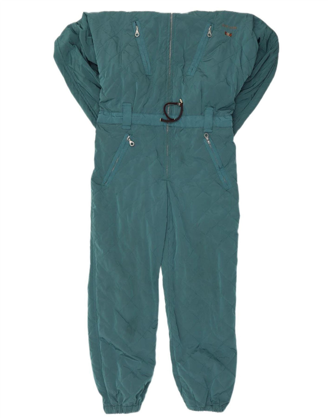 Post Card Womens Hooded Ski Jumpsuit IT 42 Medium Blue Nylon