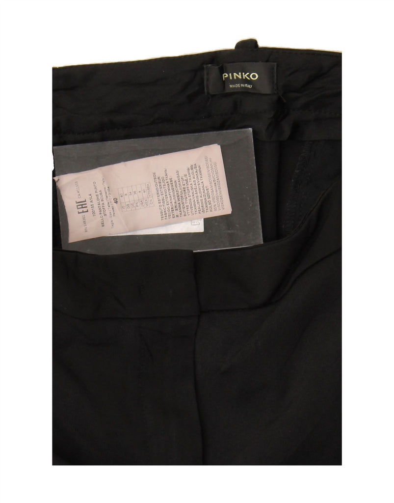 PINKO Womens Slim Cropped Trousers UK 8 Small W30 L24 Black Viscose Vintage Pinko and Second-Hand Pinko from Messina Hembry 
