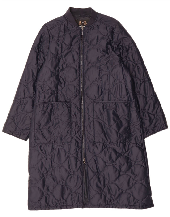 Barbour Womens Oversized Padded Coat UK 12 Medium  Navy Blue