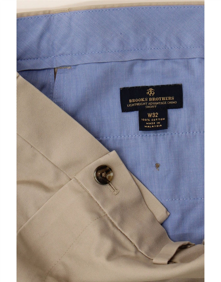 Brooks Brothers Mens Chino Shorts W32 Medium Beige Cotton