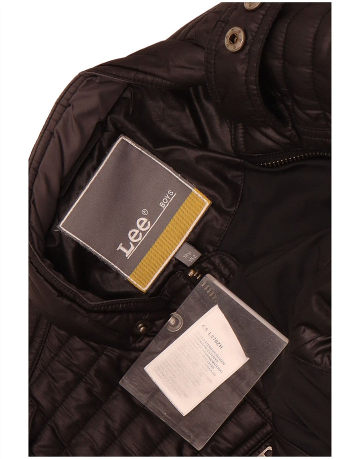 Lee Boys Military Padded Jacket 11-12 Years Black Polyester