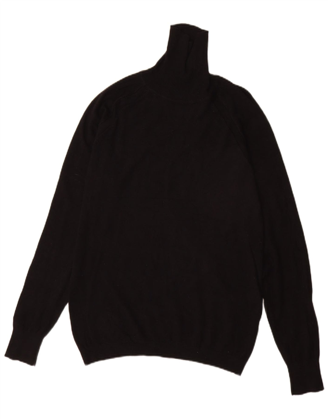 Zara Mens Roll Neck Jumper Sweater Medium Black