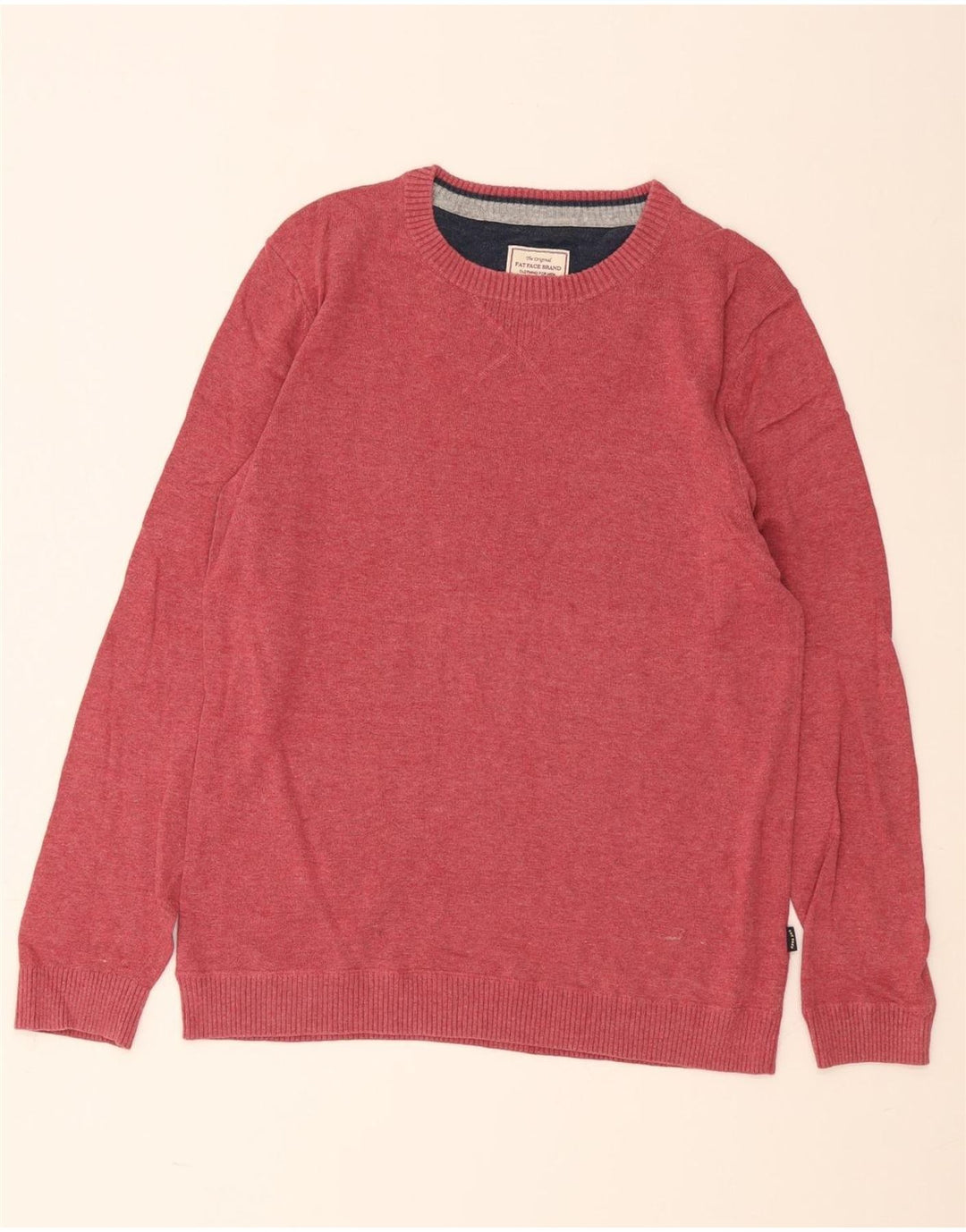 Fat Face Mens Crew Neck Jumper Sweater Medium Red Cotton