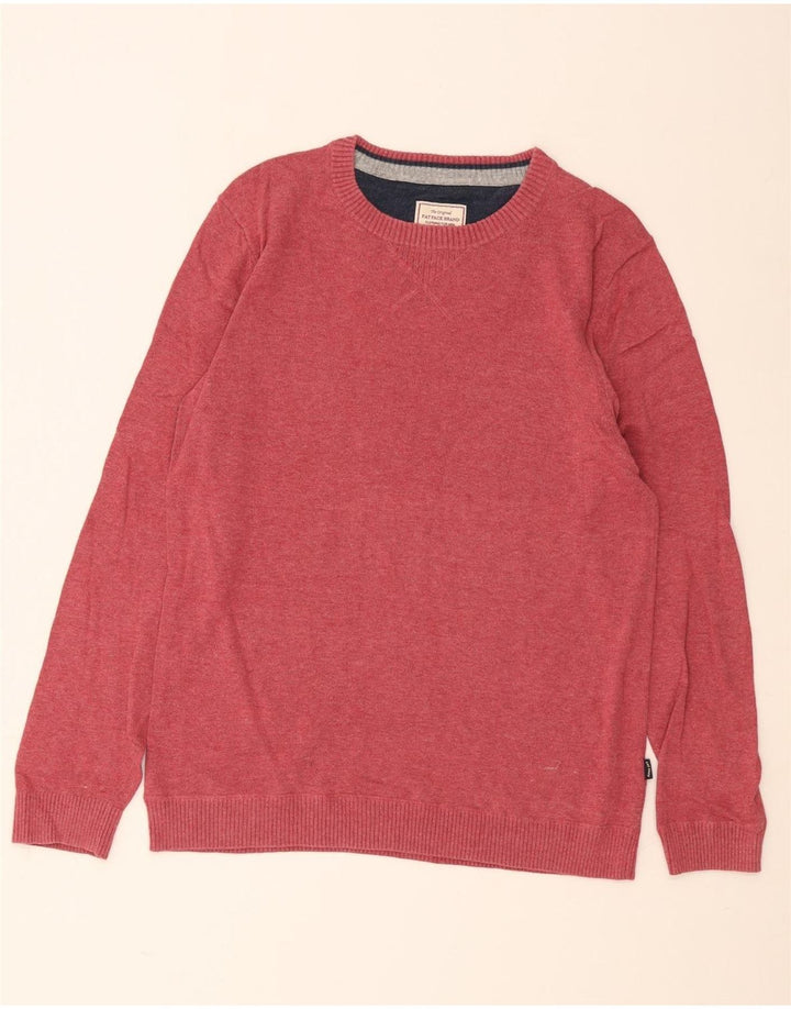 Fat Face Mens Crew Neck Jumper Sweater Medium Red Cotton