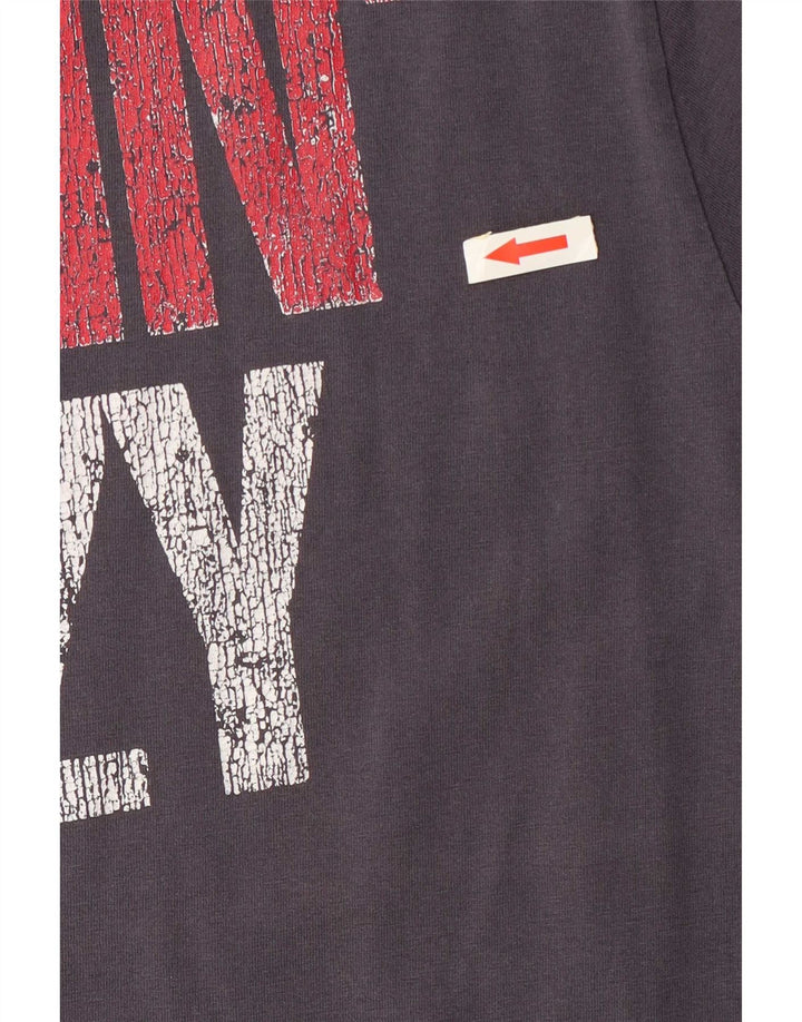 Scotch & Soda Mens Graphic T-Shirt Top Medium Navy Blue Cotton