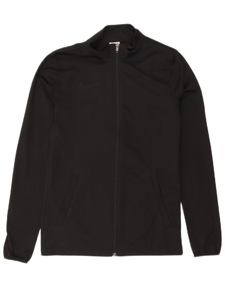 Nike Mens Dri Fit Tracksuit Top Jacket Small Black Polyester