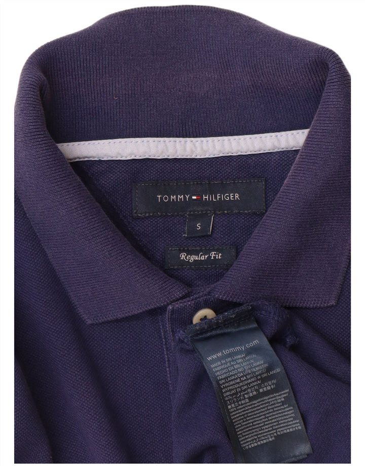 Tommy Hilfiger Mens Regular Fit Polo Shirt Small Navy Blue Cotton