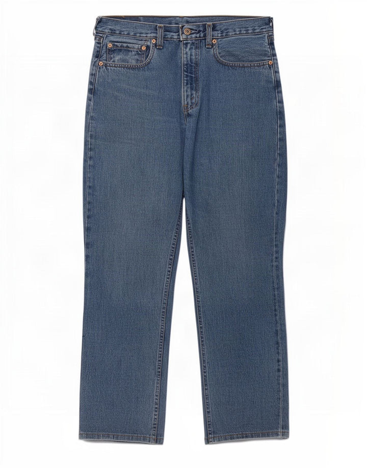 Levi's Mens 595 Straight Jeans W34 L29 Blue Cotton