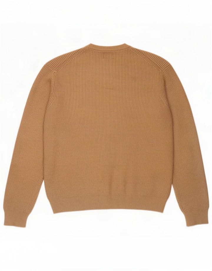 Marks & Spencer Mens Crew Neck Jumper Sweater Medium Beige Polyamide