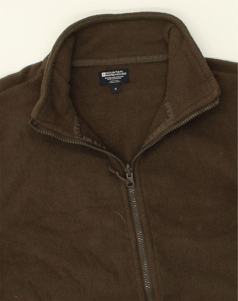 MOUNTAIN WAREHOUSE Mens Fleece Jacket UK 38 Medium Brown Polyester | Vintage Mountain Warehouse | Thrift | Second-Hand Mountain Warehouse | Used Clothing | Messina Hembry 