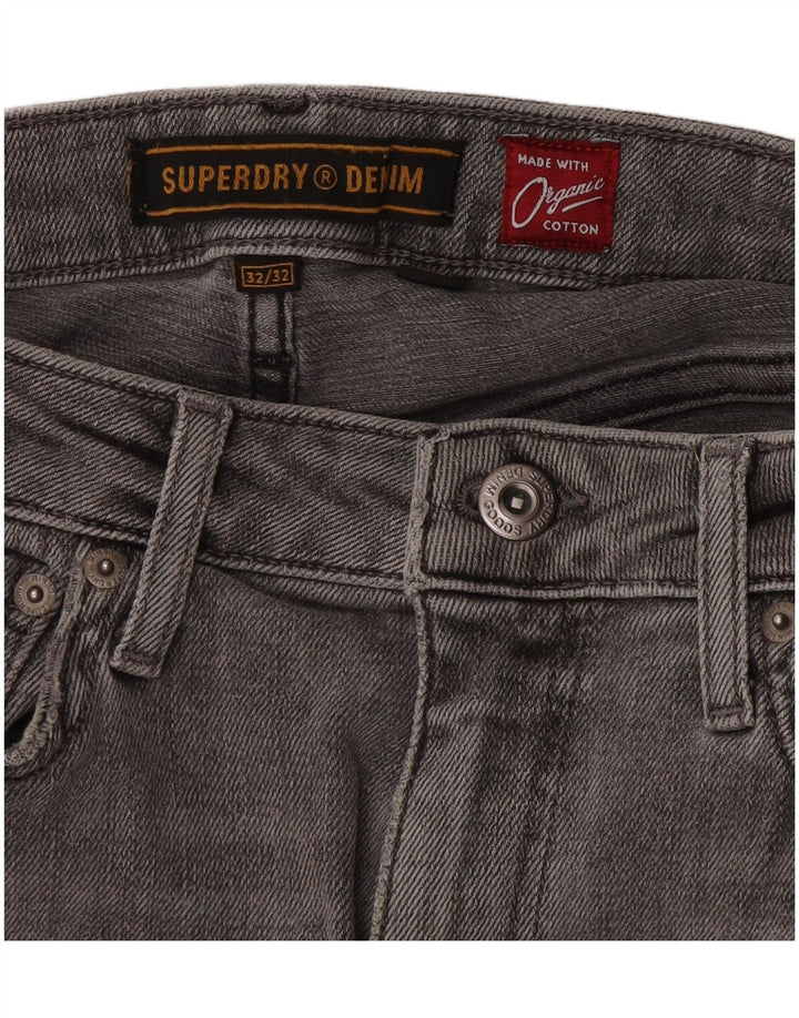 Superdry Mens Skinny Jeans W32 L32 Grey Cotton