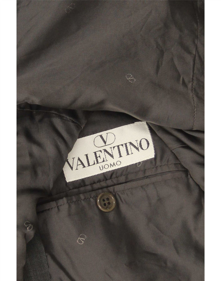 Valentino Mens 3 Button Blazer Jacket IT 50 Large Grey Virgin Wool