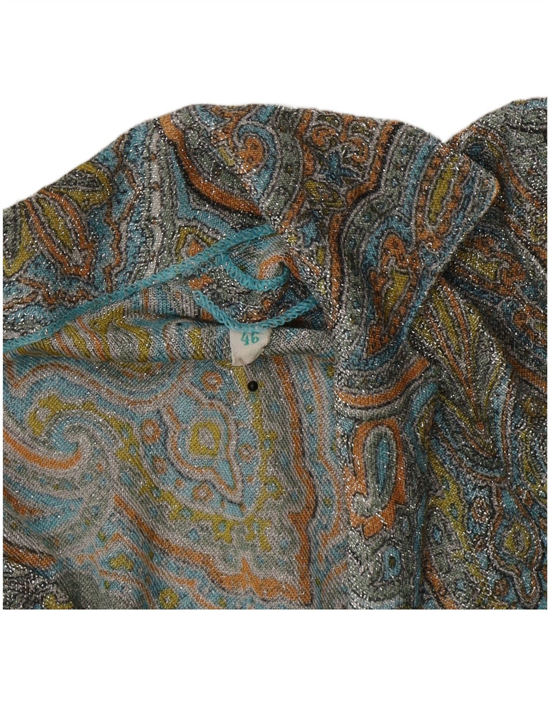Vintage Womens Shirt Blouse IT 46 Large Multicoloured Paisley