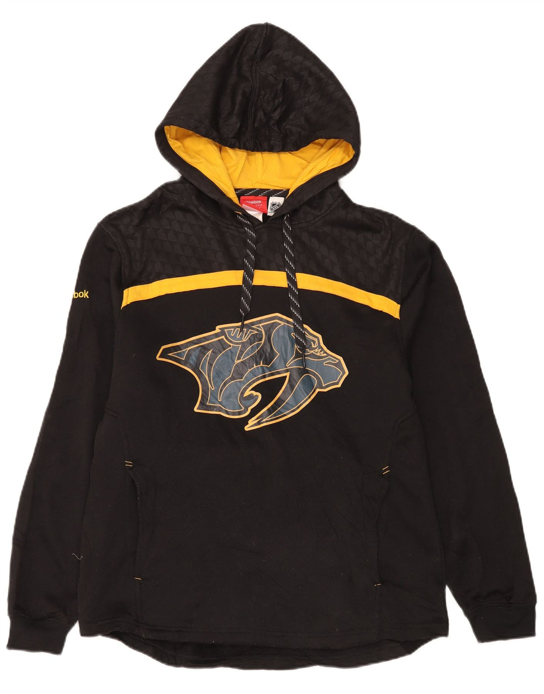 Reebok Mens Nashville Predators Hoodie Jumper Medium Black Colourblock