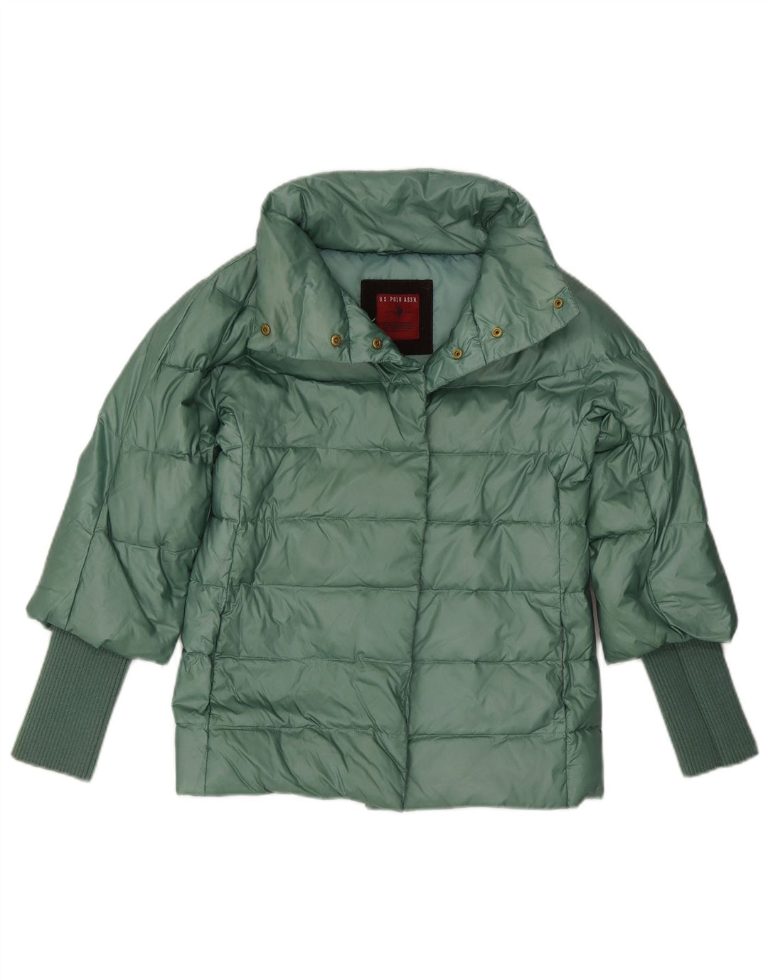U.S. Polo Assn. Womens Padded Jacket UK 12 Medium Green Polyester