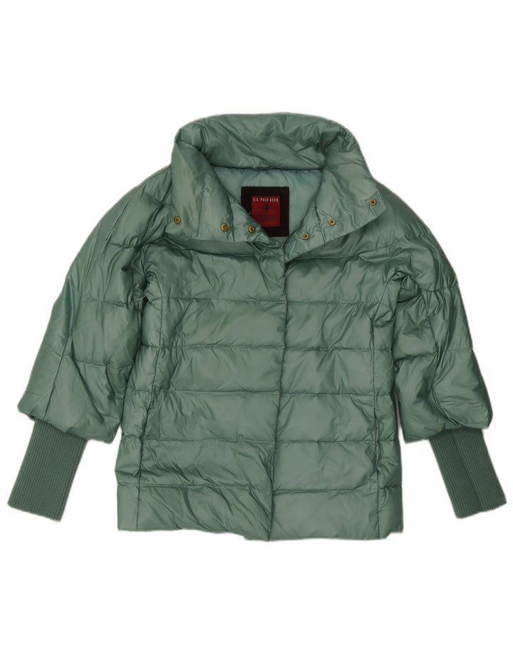 U.S. Polo Assn. Womens Padded Jacket UK 12 Medium Green Polyester
