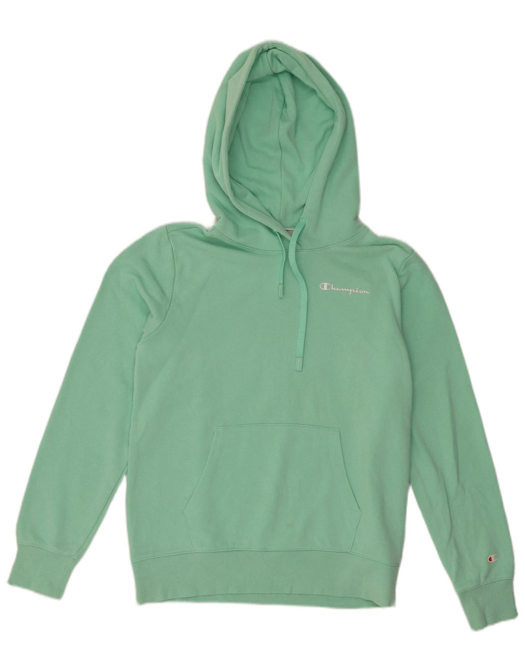 Champion Womens Hoodie Jumper UK 14 Medium Green