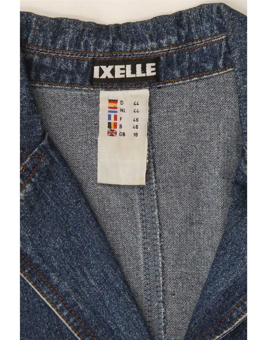 Vintage Womens Denim Coat UK 18 XL Blue Cotton