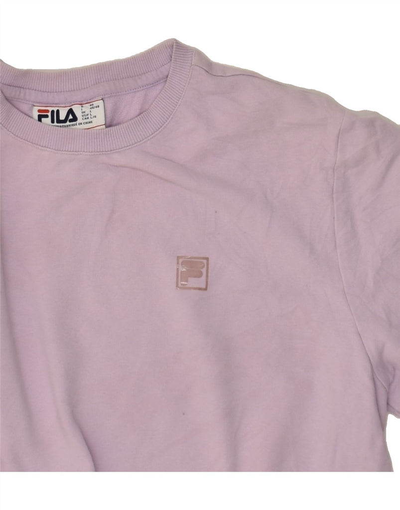 FILA Womens Sweatshirt Jumper UK 16 Large Purple Cotton | Vintage Fila | Thrift | Second-Hand Fila | Used Clothing | Messina Hembry 