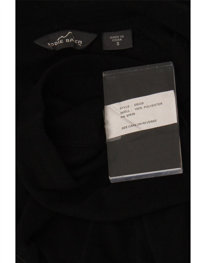 EDDIE BAUER Womens Fleece Jacket UK 10 Small Black Polyester