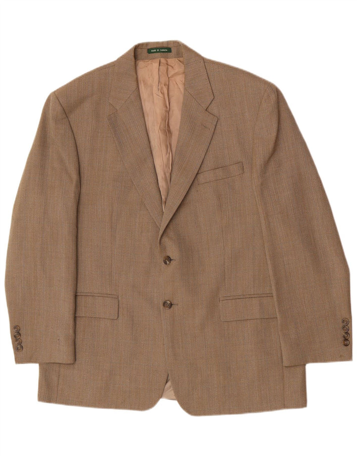 Ralph Lauren Mens Regular Blazer Jacket UK 44 2XL Brown Herringbone