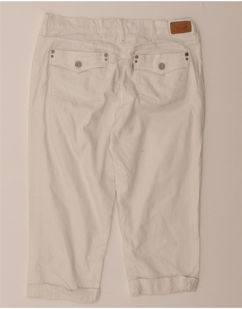 LEVI'S Womens Capri Jeans US 12 Large W32 L20 White Cotton Vintage Levi's and Second-Hand Levi's from Messina Hembry 