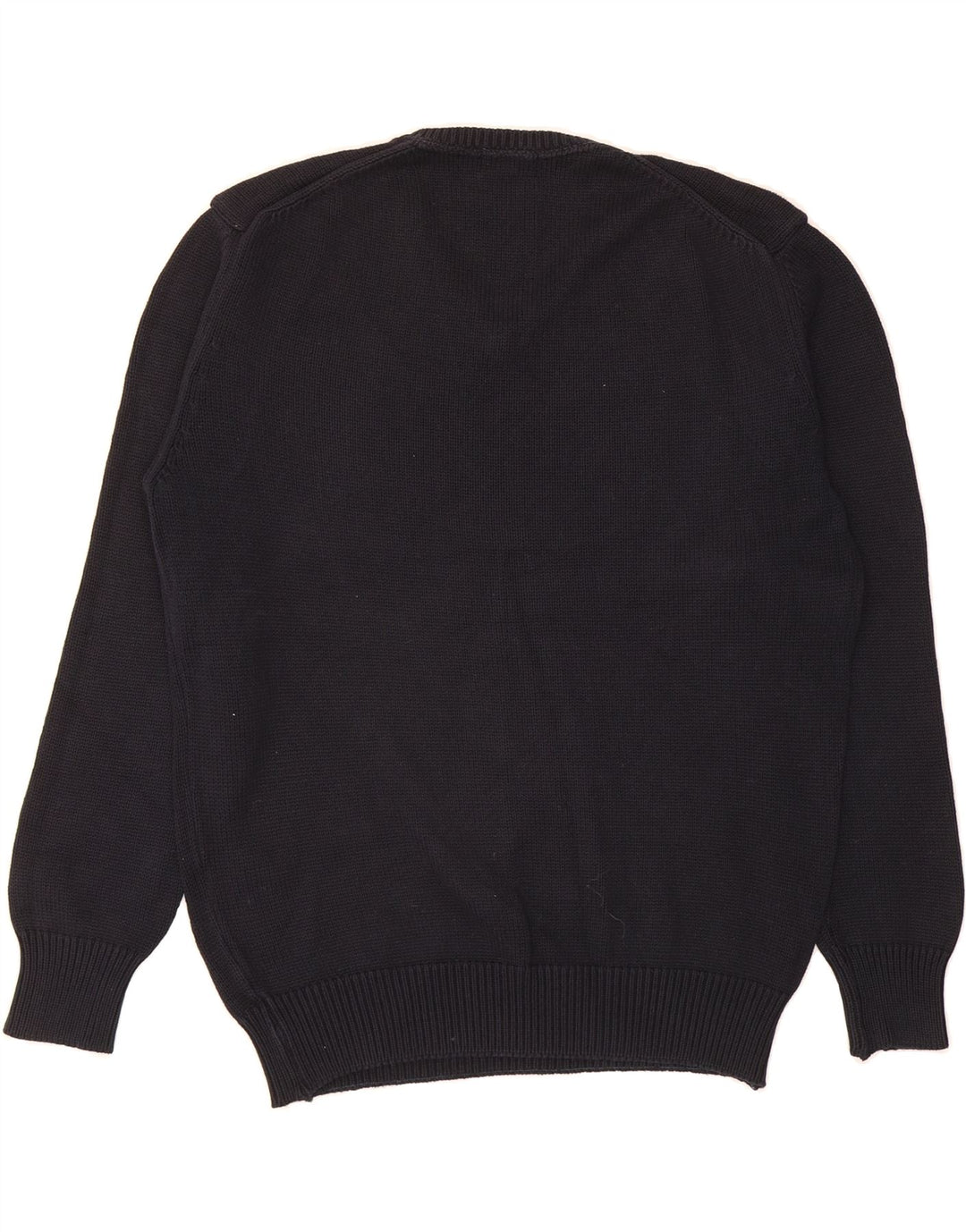 MASSIMO DUTTI Mens V-Neck Jumper Sweater Medium Navy Blue Cotton Vintage Massimo Dutti and Second-Hand Massimo Dutti from Messina Hembry 