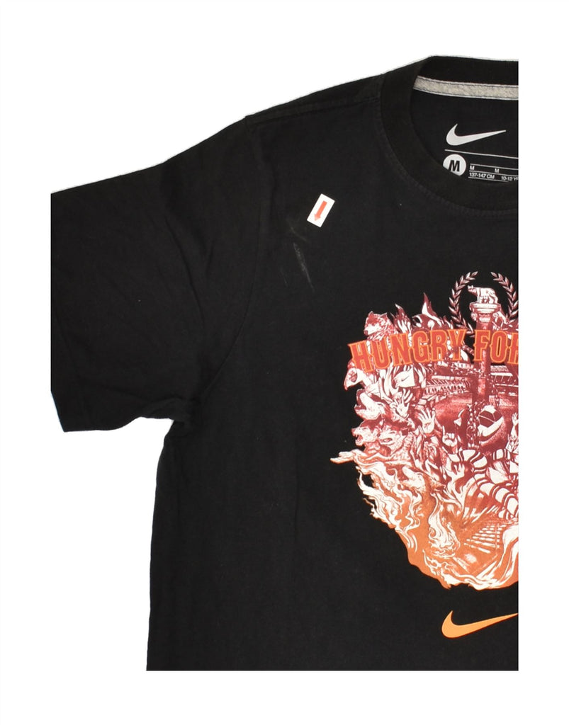 NIKE Boys Graphic T-Shirt Top 10-11 Years Medium  Black | Vintage Nike | Thrift | Second-Hand Nike | Used Clothing | Messina Hembry 