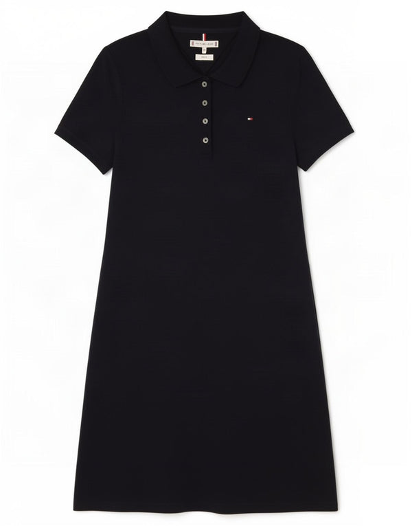 Tommy Hilfiger Womens Slim Fit Polo Dress UK 18 XL Navy Blue Cotton