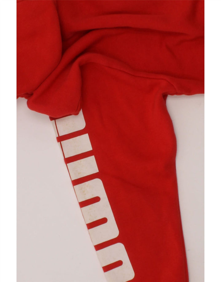 PUMA Boys Graphic Zip Hoodie Sweater 7-8 Years Red Cotton Vintage Puma and Second-Hand Puma from Messina Hembry 