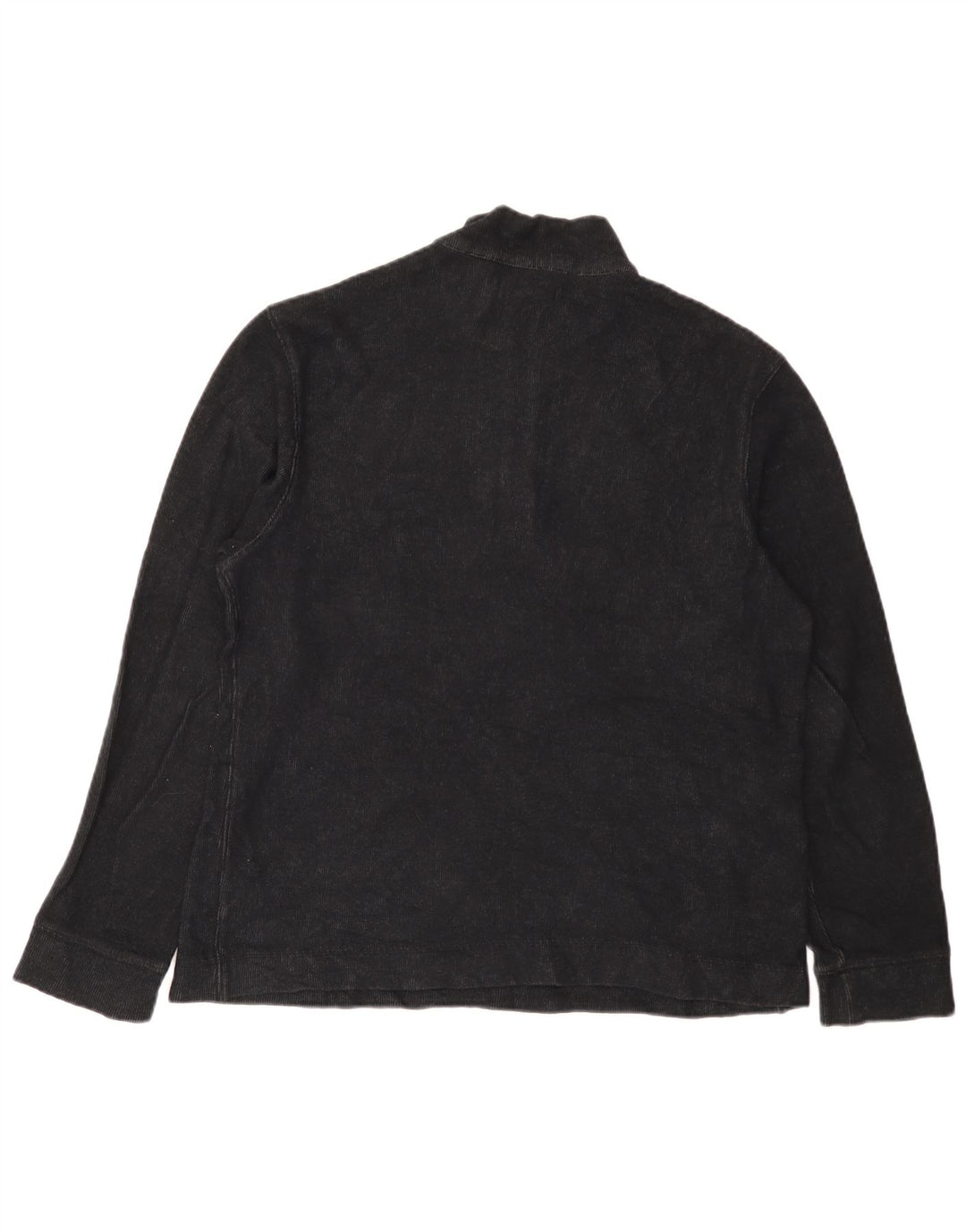 Calvin Klein Mens Zip Neck Jumper Sweater Medium Black Cotton