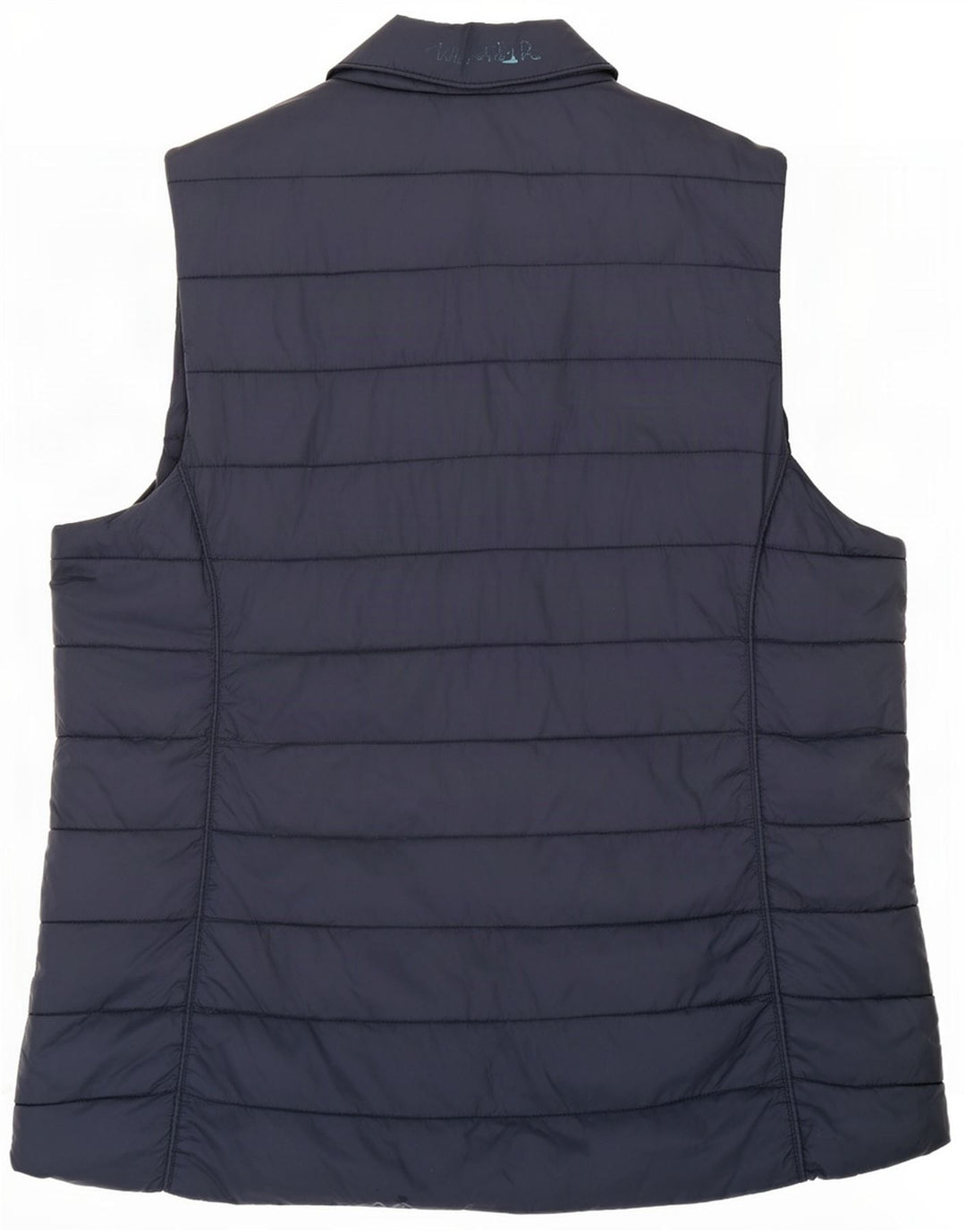 Weird Fish Womens Padded Gilet UK 16 Large Navy Blue Nylon