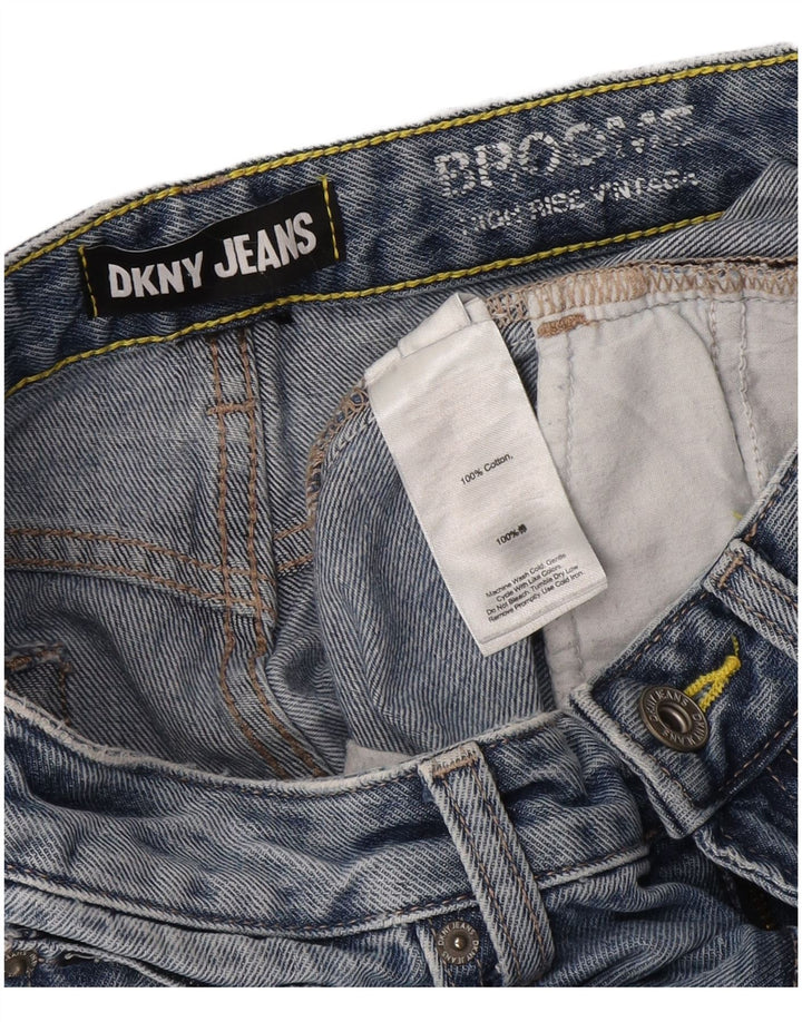 Dkny Womens High Rise Tapered Jeans W28 L27 Blue Cotton