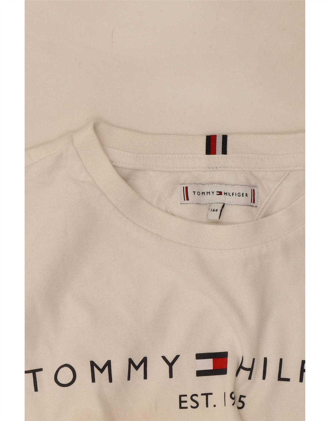 Tommy Hilfiger Boys Graphic Top Long Sleeve 13-14 Years White