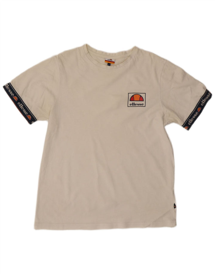 Ellesse Mens Graphic T-Shirt Top Medium White Cotton