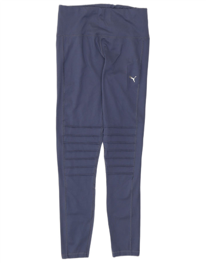 Puma Womens Leggings UK 12 Medium  Blue