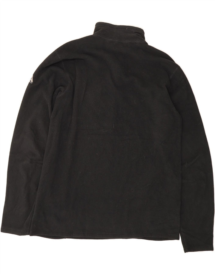 EDDIE BAUER Mens Zip Neck Fleece Jumper Large Black Polyester Vintage Eddie Bauer and Second-Hand Eddie Bauer from Messina Hembry 