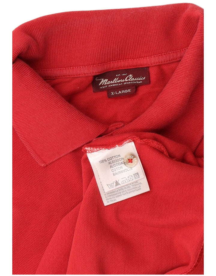 MARLBORO CLASSICS Mens Polo Shirt XL Red Cotton