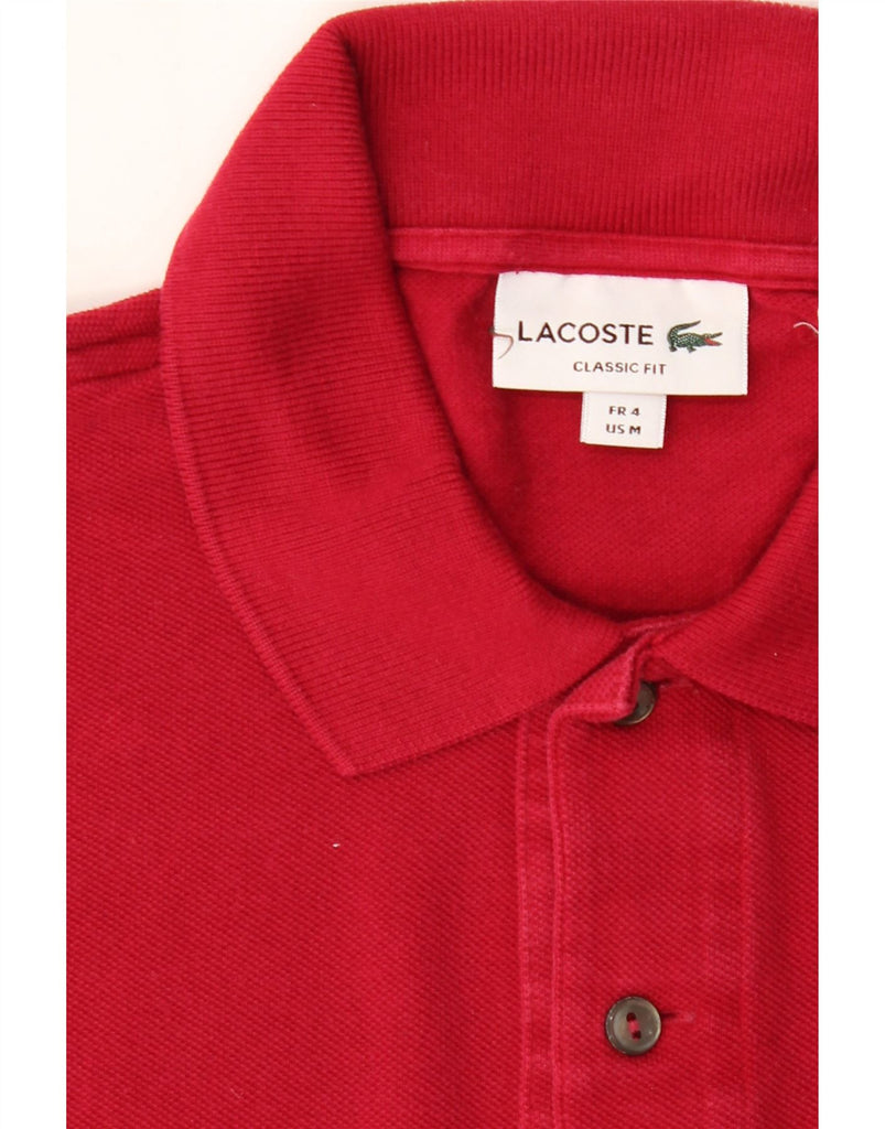LACOSTE Mens Classic Fit Polo Shirt Size 4 Medium Red Cotton Vintage Lacoste and Second-Hand Lacoste from Messina Hembry 
