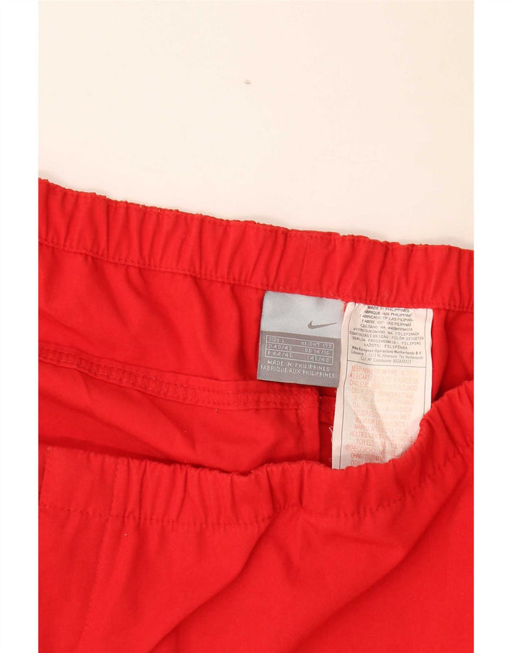 Nike Womens Capri Tracksuit Trousers UK 14/16 Large  Red Polyester